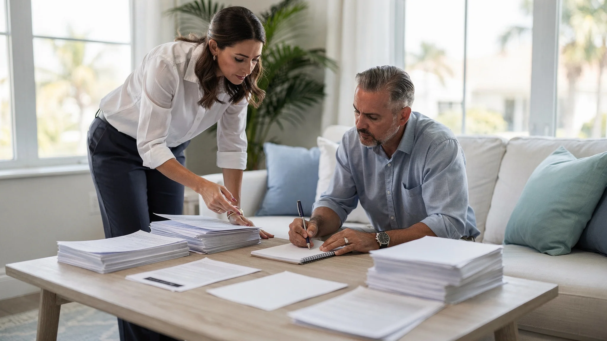 South Florida seller marking next steps while a closing professional reviews a separate unresolved document group