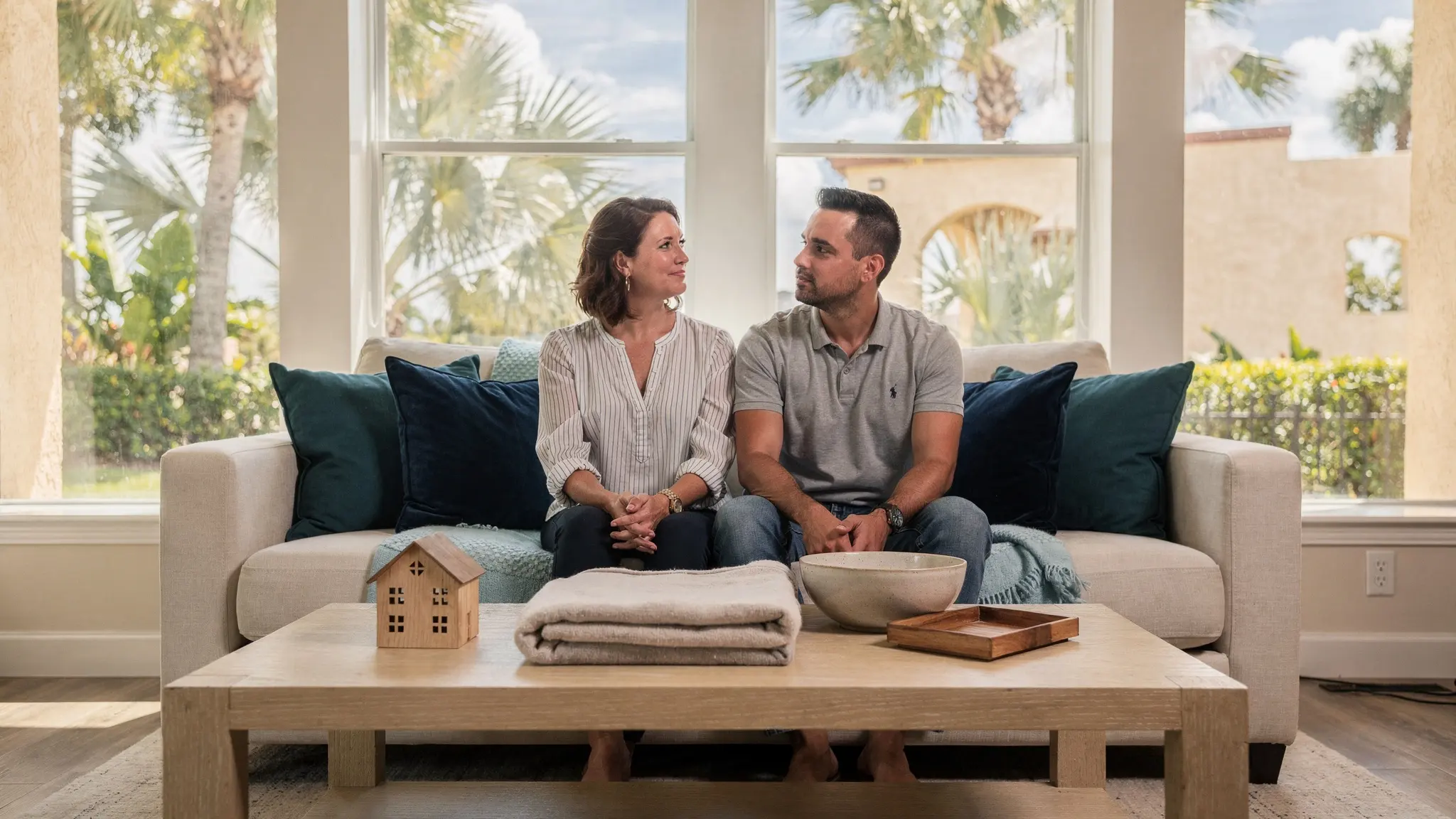 Two South Florida homeowners calmly reflect on five separate household objects representing the connected parts of seller readiness.