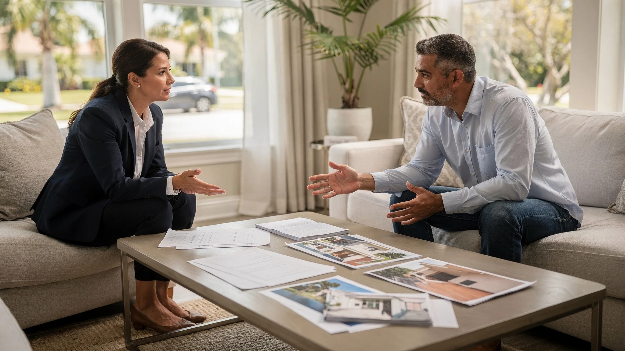 A South Florida homeowner and real estate professional discuss separate property and market-response references without treating one factor as the cause.