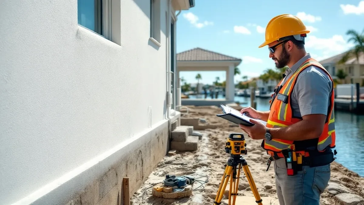 Elevated South Florida home and flood-risk inspection context in Fort Lauderdale